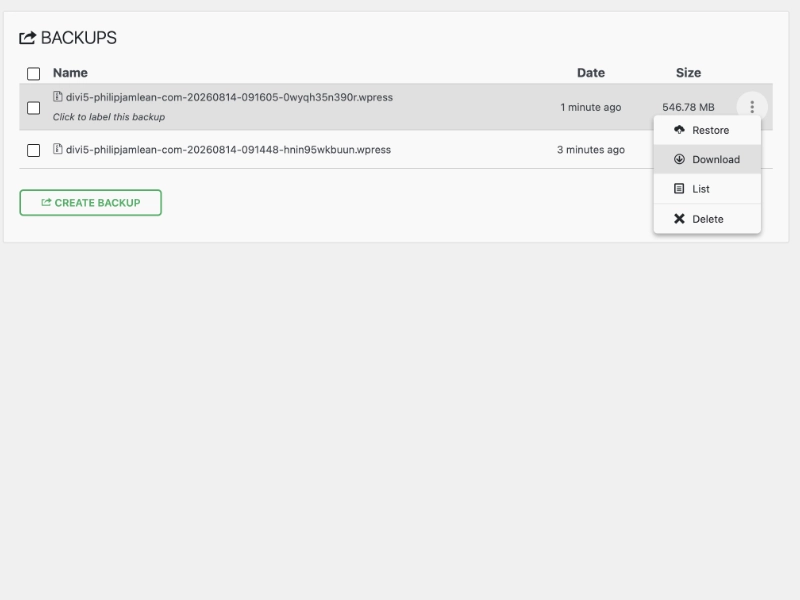 All-in-One Migration WordPress plugin
