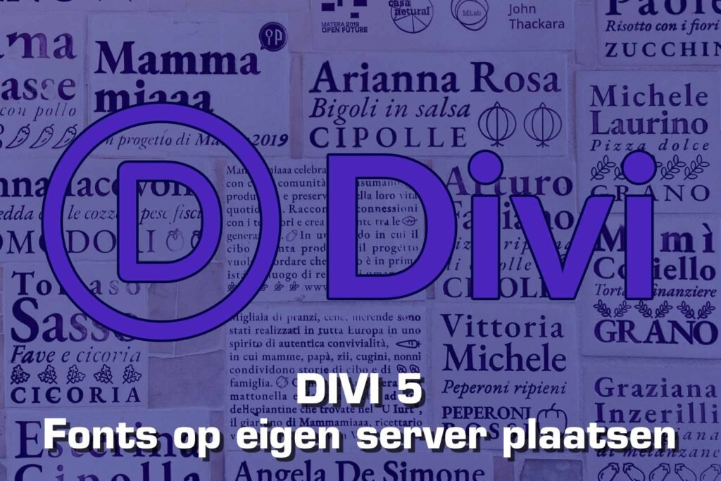 Fonts op je server Divi 5 Featured