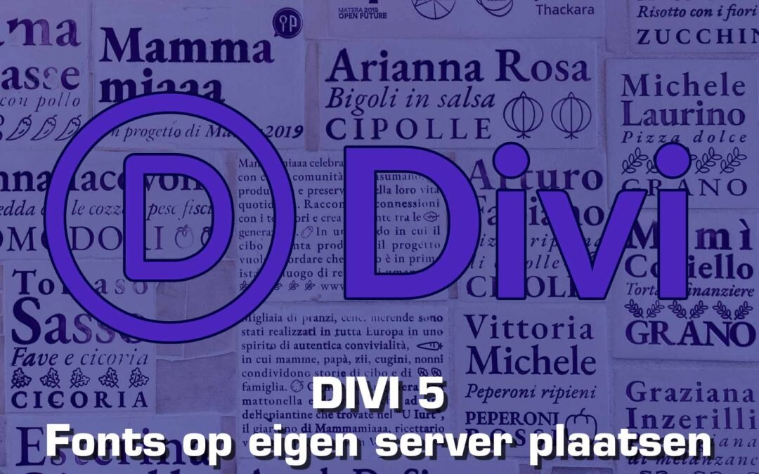 Fonts op je server Divi 5 Featured